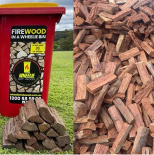 Get Premium Firewood for Sale: Delivered in Convenient 240L Bins by Wheelie Hot Wood