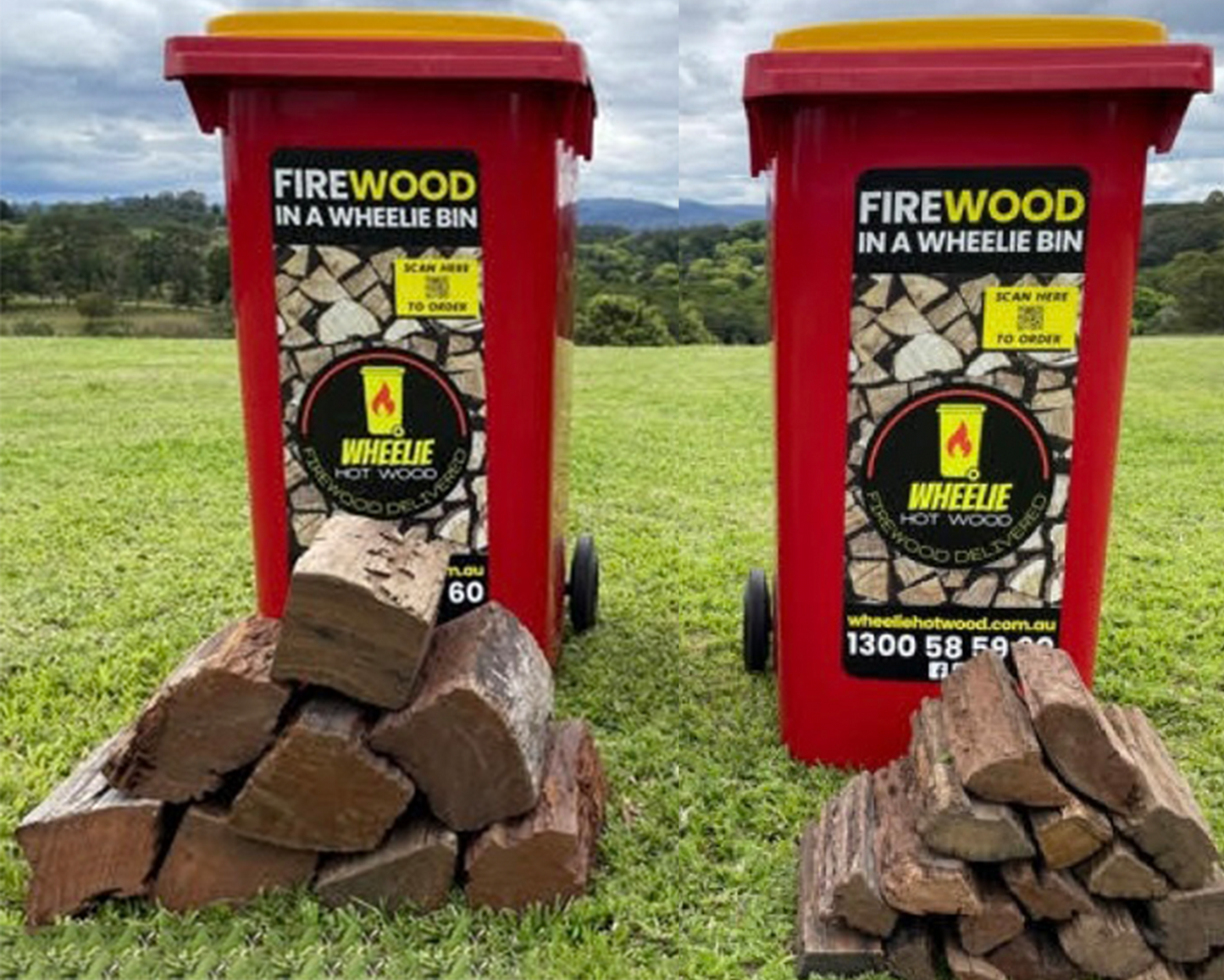 2 Bin Bundle - 1x standard split and 1x double split firewood