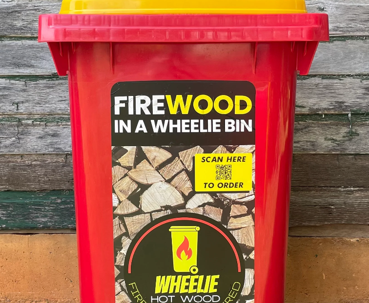 Firewood Byron Bay delivered in a convient 240lt wheelie bin to your door